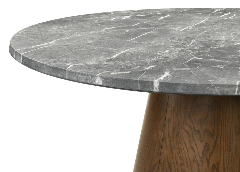 Franklin 50-inch Round Dining Table Grey and Dark Oak - 193820