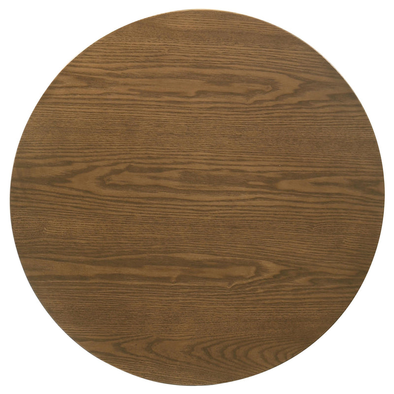 Franklin Round Wood Pedestal Side End Table Dark Brown - 706437