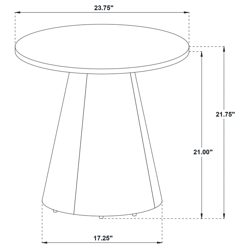 Franklin Round Wood Pedestal Side End Table Dark Brown - 706437