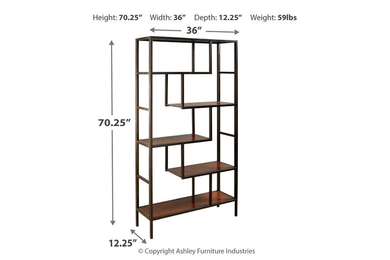 Frankwell Brown/Black Bookcase - DMV FurnitureBookcases