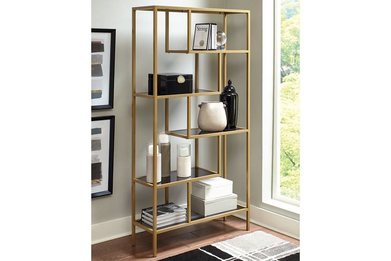 Frankwell Gold Finish Bookcase - DMV FurnitureBookcases