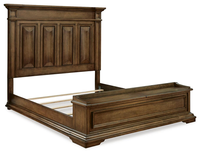 Frantanna Brown California King Panel Storage Bed - PCB949B9