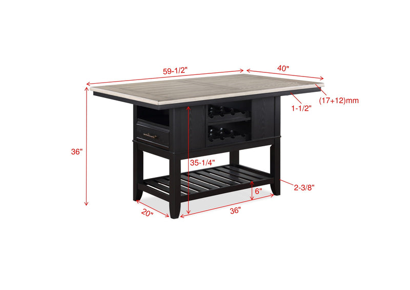 Frey Black/Gray Counter Height Dining Set - DMV FurnitureCounter Height Set