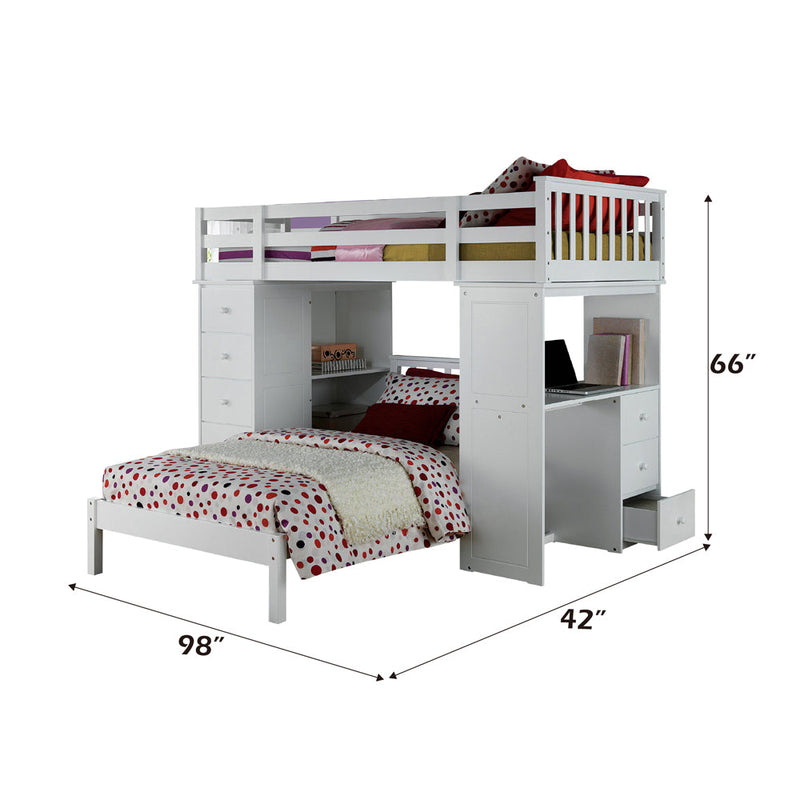 Freya Twin Loft Bed W/Storage - 37145