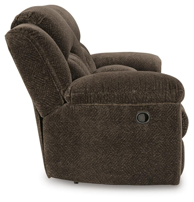 Frohn Chocolate Reclining Sofa and Loveseat - 37407U1