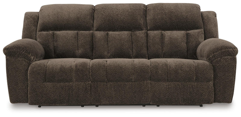 Frohn Chocolate Reclining Sofa and Loveseat - 37407U1