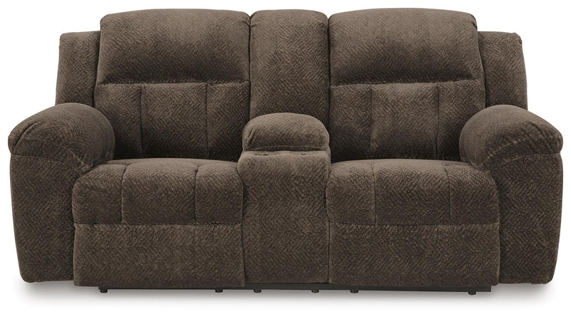 Frohn Chocolate Reclining Sofa, Loveseat and Recliner - 37407U4