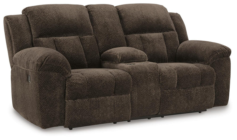 Frohn Chocolate Reclining Sofa, Loveseat and Recliner - 37407U4