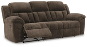 Frohn Chocolate Reclining Sofa, Loveseat and Recliner - 37407U4