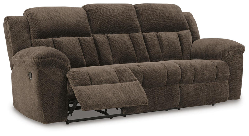 Frohn Chocolate Reclining Sofa, Loveseat and Recliner - 37407U4