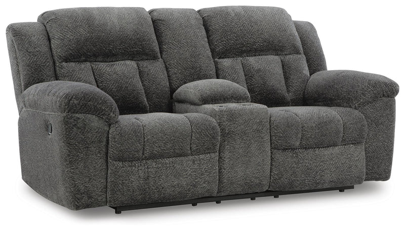 Frohn Graphite Reclining Loveseat and Recliner - 37406U1