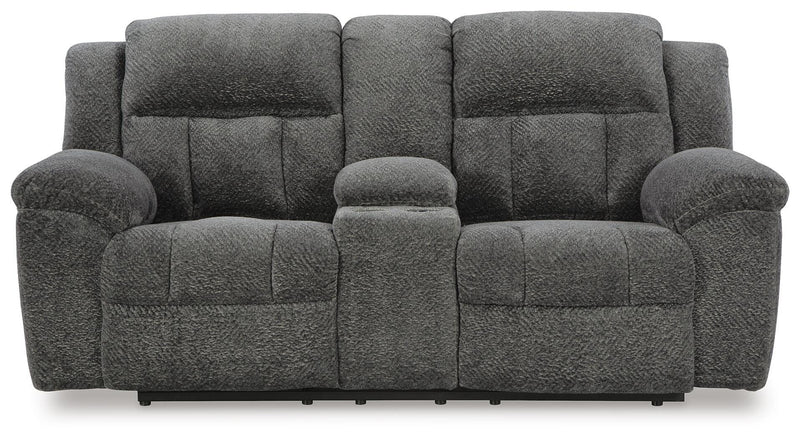 Frohn Graphite Reclining Sofa, Loveseat and Recliner - 37406U4