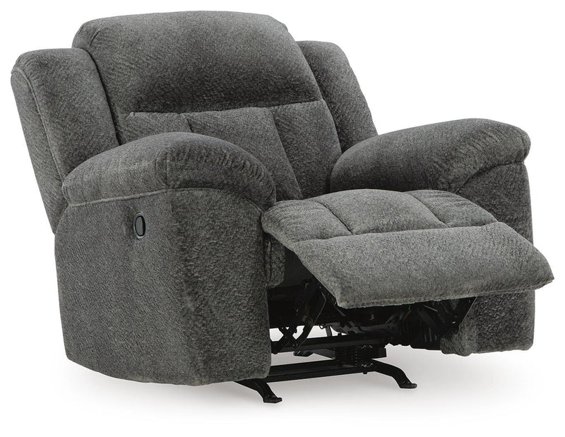 Frohn Graphite Reclining Sofa, Loveseat and Recliner - 37406U4