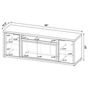 Fuller 60-inch 2-door TV Stand Fireplace Media Console Mango - 722852