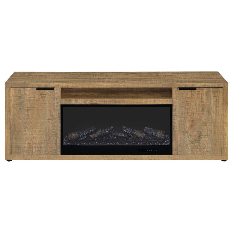 Fuller 60-inch 2-door TV Stand Fireplace Media Console Mango - 722852