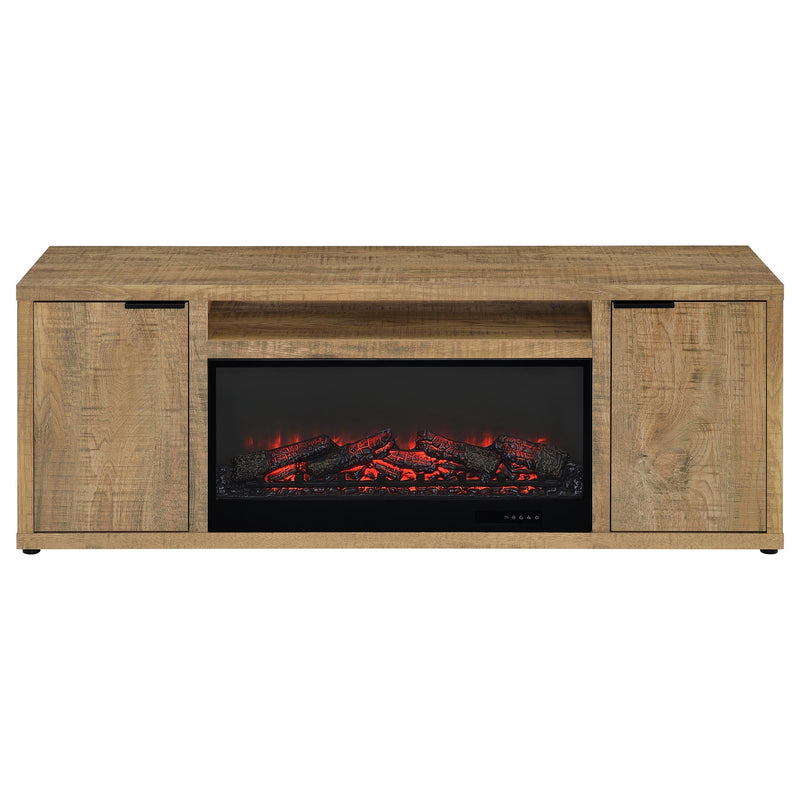 Fuller 60-inch 2-door TV Stand Fireplace Media Console Mango - 722852