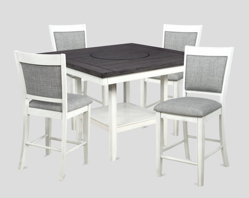 Fulton Chalk Grey Counter Height Set - DMV FurnitureCounter Height Set