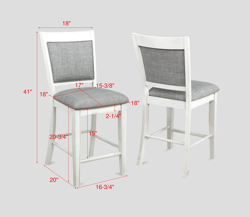 Fulton Chalk Grey Counter Height Set - DMV FurnitureCounter Height Set
