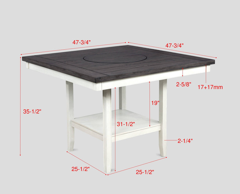 Fulton Chalk/White Counter Height Dining Set - DMV FurnitureCounter Height Set