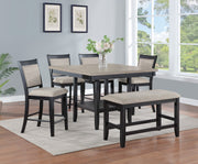 Fulton Charcoal/Light Gray Extendable Counter Height Dining Set - DMV FurnitureCounter Height Set