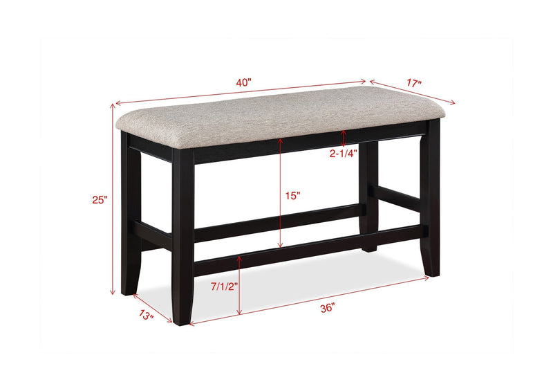 Fulton Charcoal/Light Gray Extendable Counter Height Dining Set - DMV FurnitureCounter Height Set