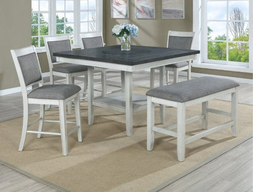 Fulton Counter Ht. Table Chalk Grey - DMV Furniture
