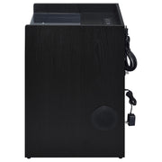 Furda 2-drawer LED Nightstand Bedside Table with Speaker Black Ash - 306132BLK