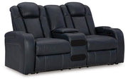 Fyne-Dyme Sapphire Power Reclining Loveseat with Console - 3660318