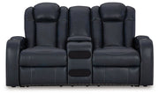 Fyne-Dyme Sapphire Power Reclining Loveseat with Console - 3660318