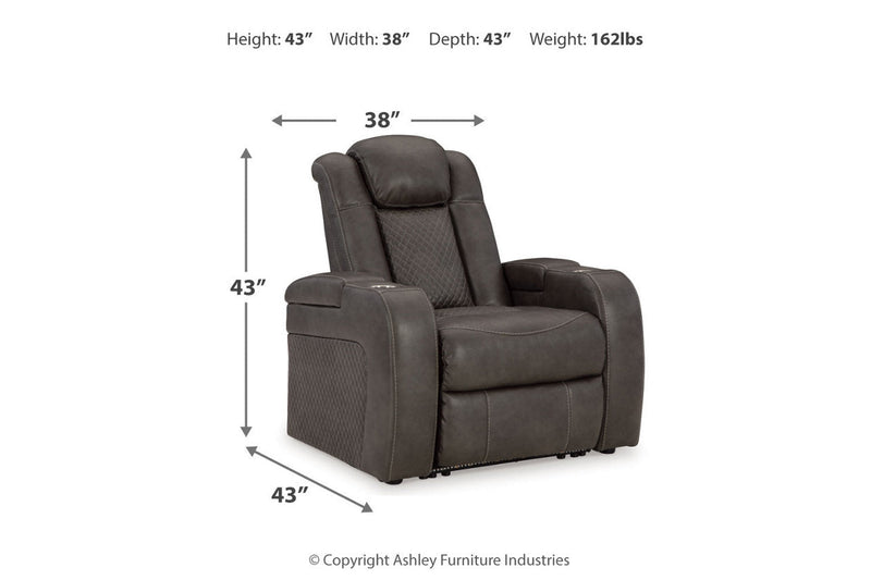 Fyne - Dyme Shadow Power Reclining Sofa, Loveseat and Recliner - DMV FurniturePower Reclining Living Room Set