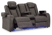 Fyne - Dyme Shadow Power Reclining Sofa, Loveseat and Recliner - DMV FurniturePower Reclining Living Room Set