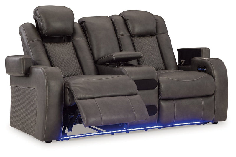 Fyne - Dyme Shadow Power Reclining Sofa, Loveseat and Recliner - DMV FurniturePower Reclining Living Room Set