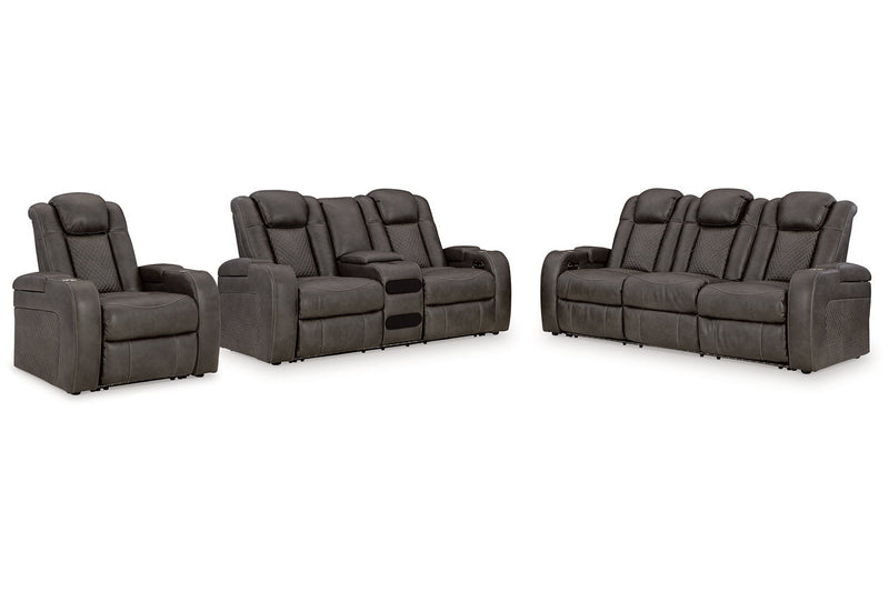 Fyne - Dyme Shadow Power Reclining Sofa, Loveseat and Recliner - DMV FurniturePower Reclining Living Room Set
