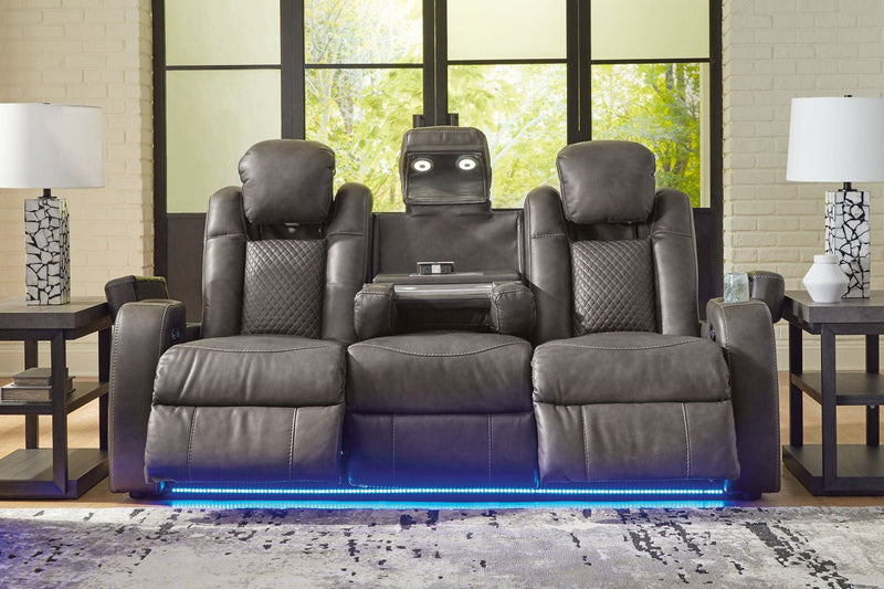 Fyne - Dyme Shadow Power Reclining Sofa, Loveseat and Recliner - DMV FurniturePower Reclining Living Room Set