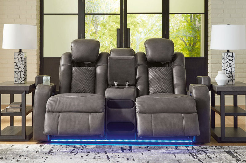 Fyne - Dyme Shadow Power Reclining Sofa, Loveseat and Recliner - DMV FurniturePower Reclining Living Room Set