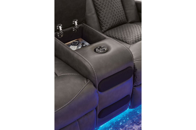 Fyne - Dyme Shadow Power Reclining Sofa, Loveseat and Recliner - DMV FurniturePower Reclining Living Room Set