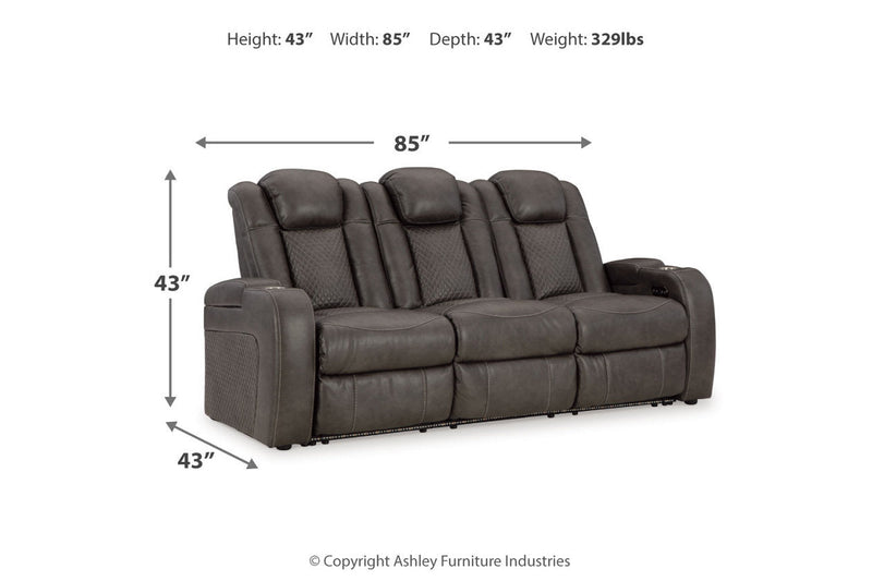 Fyne - Dyme Shadow Power Reclining Sofa, Loveseat and Recliner - DMV FurniturePower Reclining Living Room Set