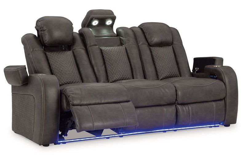 Fyne - Dyme Shadow Power Reclining Sofa, Loveseat and Recliner - DMV FurniturePower Reclining Living Room Set