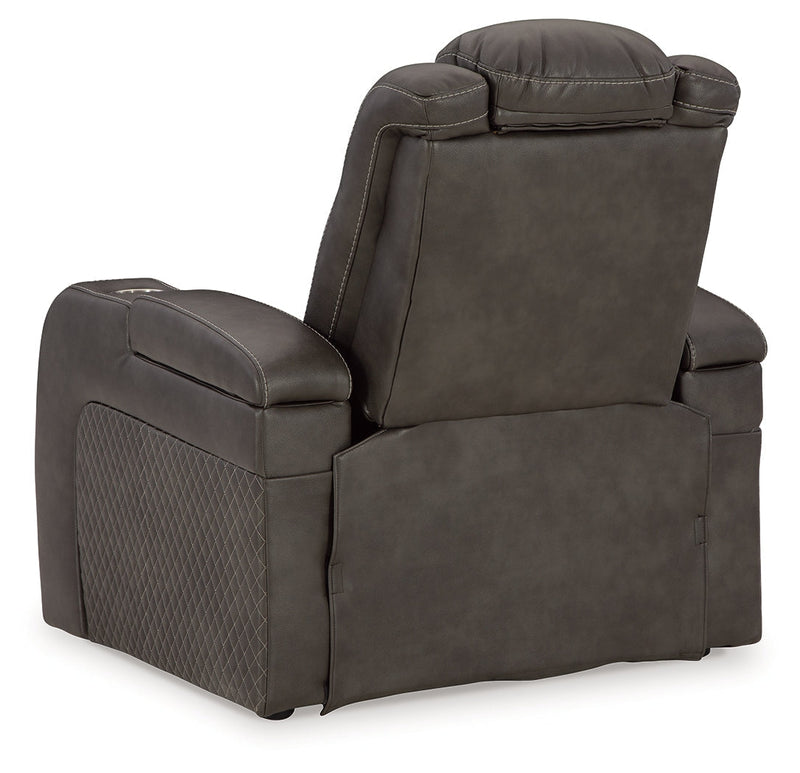 Fyne-Dyme Sofa, Loveseat and Recliner in Shadow - PKG016477
