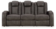 Fyne-Dyme Sofa, Loveseat and Recliner in Shadow - PKG016477