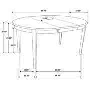 Gabriel 5-piece Extension Leaf Dining Table Set Cappuccino - 100770-S5A