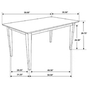 Gabriel 5-piece Rectangular 59-inch Dining Set Cappuccino - 100771-S5