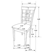 Gabriel 5-piece Rectangular 59-inch Dining Set Cappuccino - 100771-S5