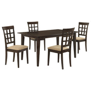 Gabriel 5-piece Rectangular 59-inch Dining Set Cappuccino - 100771-S5