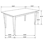 Gabriel 5-piece Rectangular 59-inch Dining Set Cappuccino - 100771-S5A