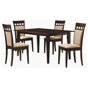 Gabriel 5-piece Rectangular 59-inch Dining Set Cappuccino - 100771-S5A