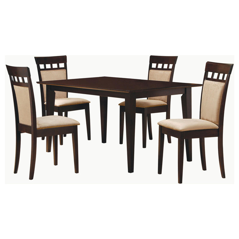 Gabriel 5-piece Rectangular 59-inch Dining Set Cappuccino - 100771-S5A