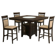 Gabriel 5-piece Square Counter Height Dining Set Cappuccino - 100438-S5A