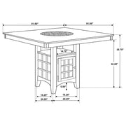 Gabriel 52-inch Counter Height Dining Table Cappuccino - 100438