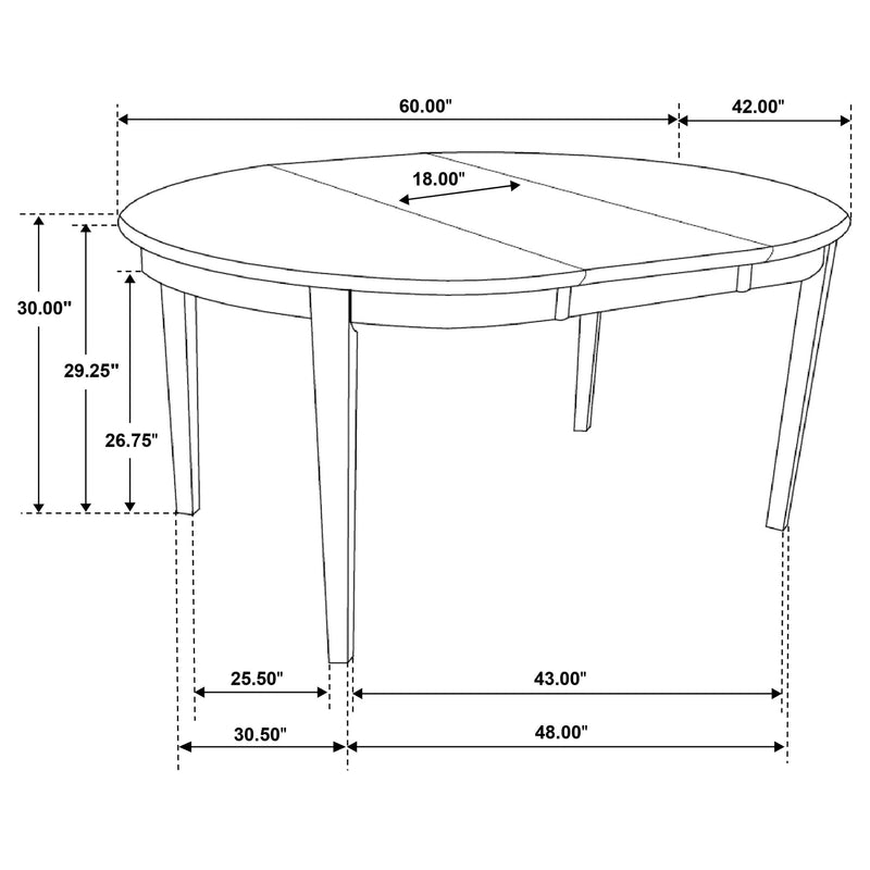 Gabriel 7-piece Extension Leaf Dining Table Set Cappuccino - 100770-S7